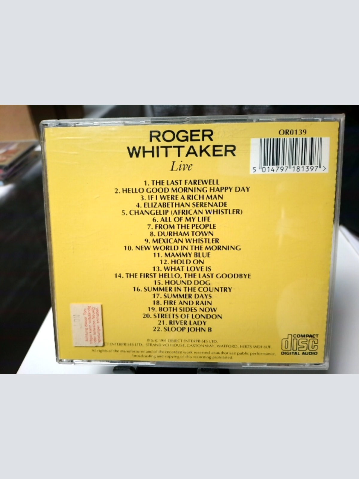 CD / Roger Whittaker – Live