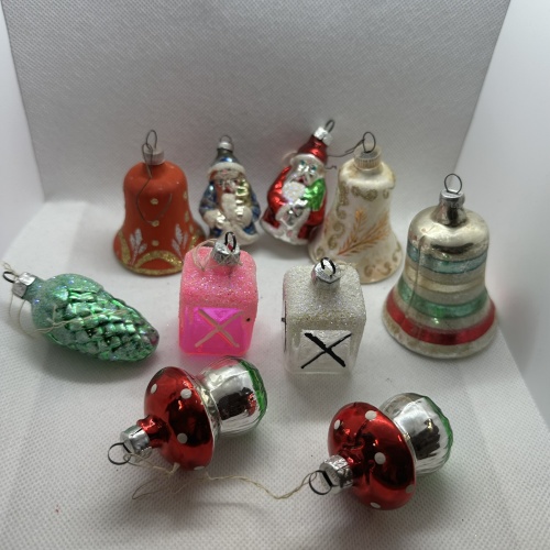 Konvolut vintage Christbaumschmuck Glasschmuck