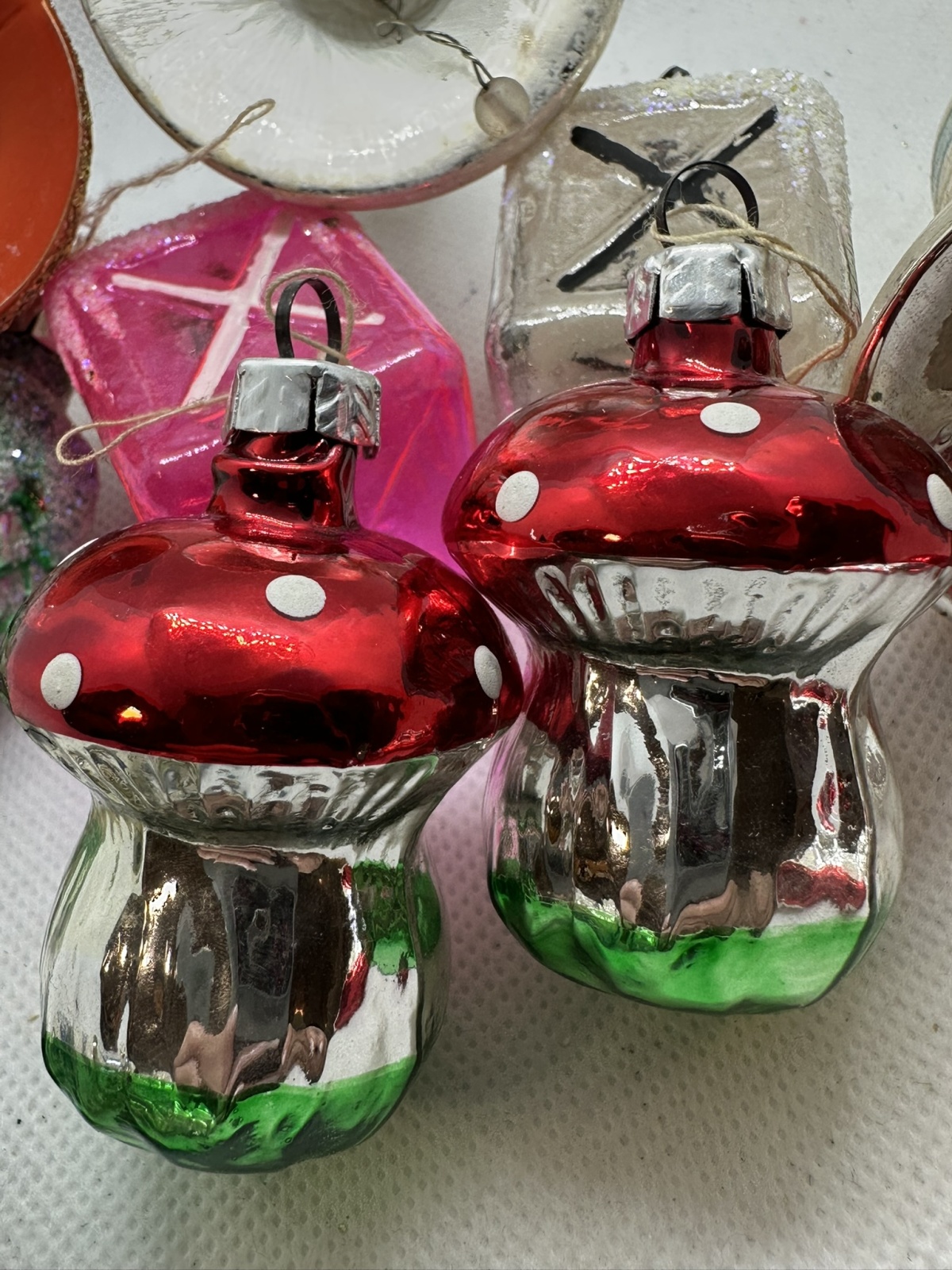 Konvolut vintage Christbaumschmuck Glasschmuck