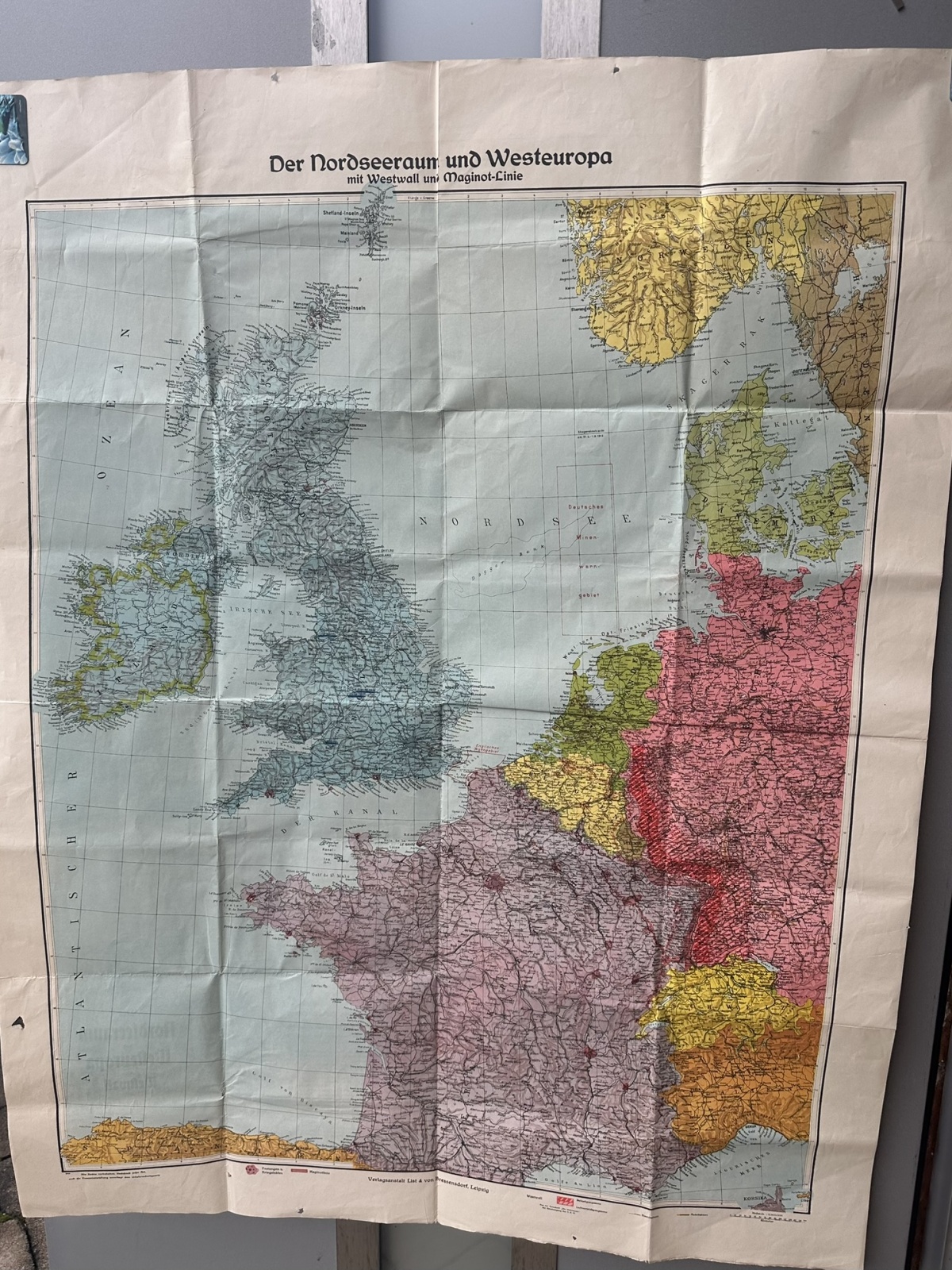 Der Nordseeraum und Westeuropa mit Westwall und Maginotlinie