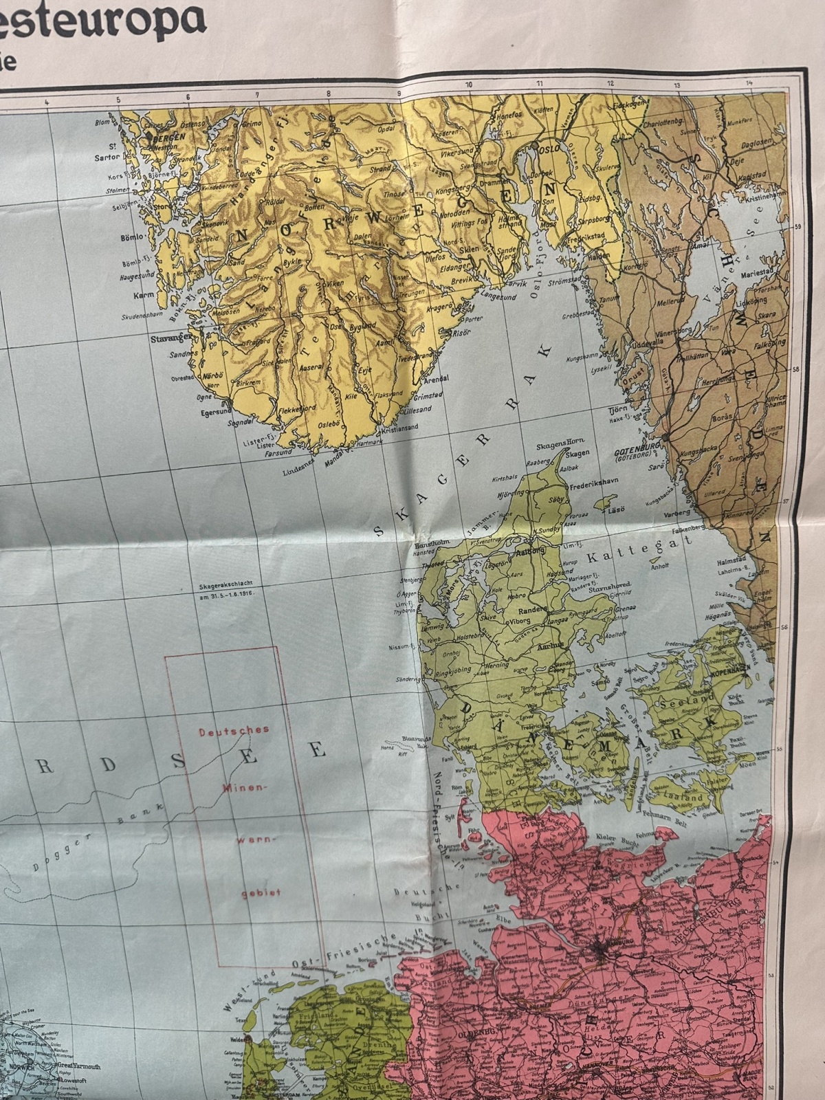 Der Nordseeraum und Westeuropa mit Westwall und Maginotlinie