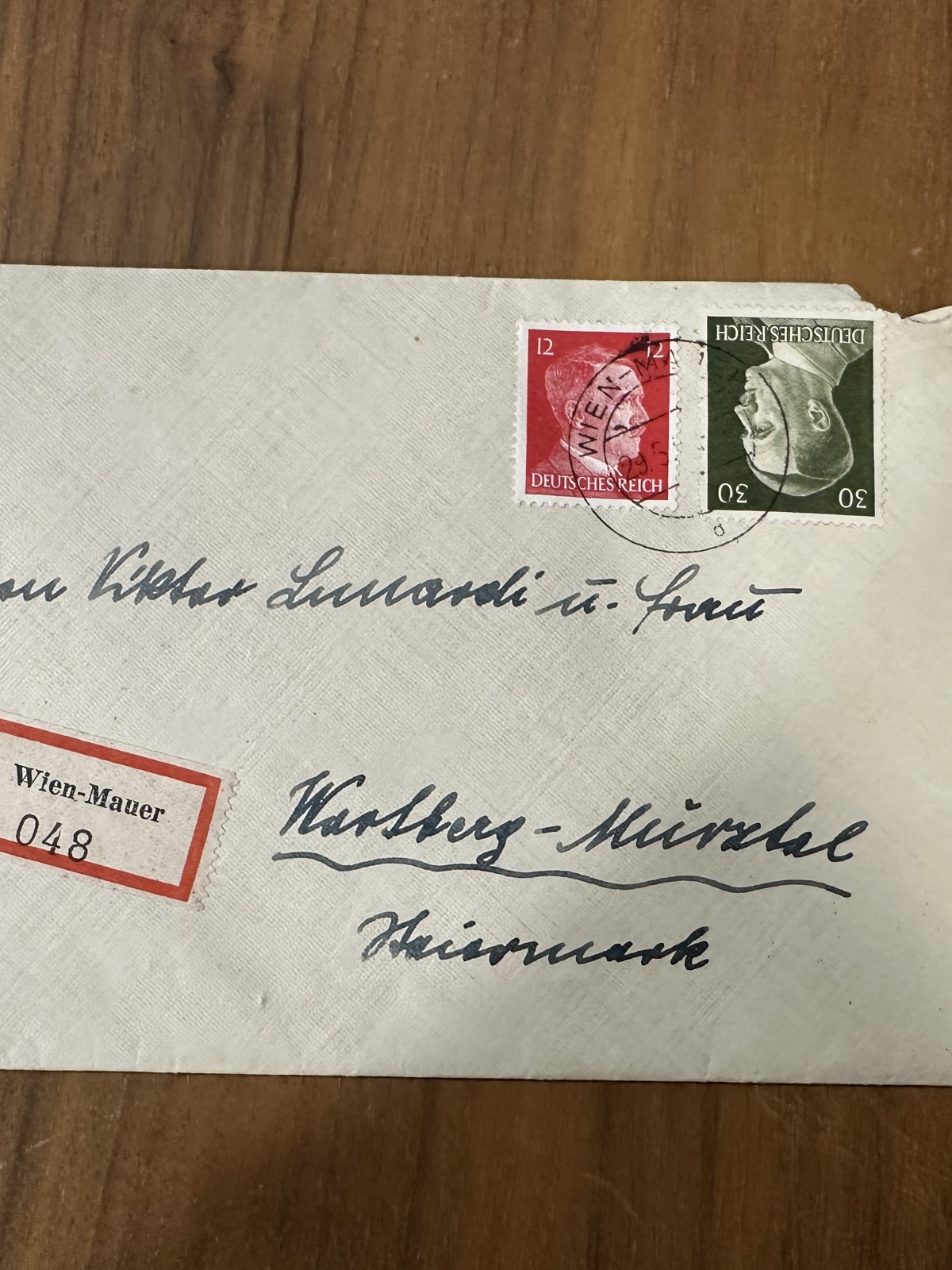 Einschreibe-Brief von 1943