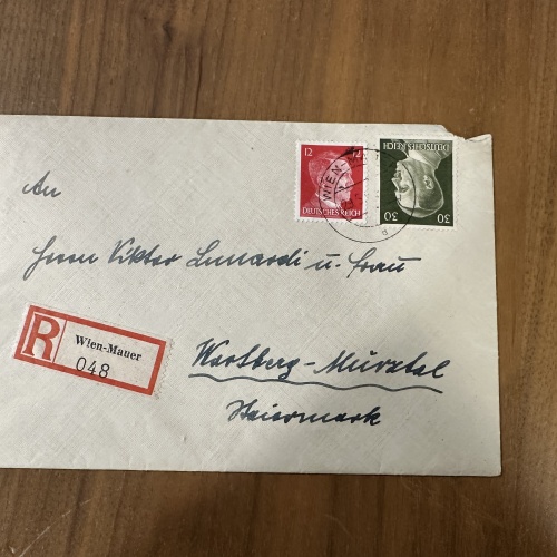 Einschreibe-Brief von 1943