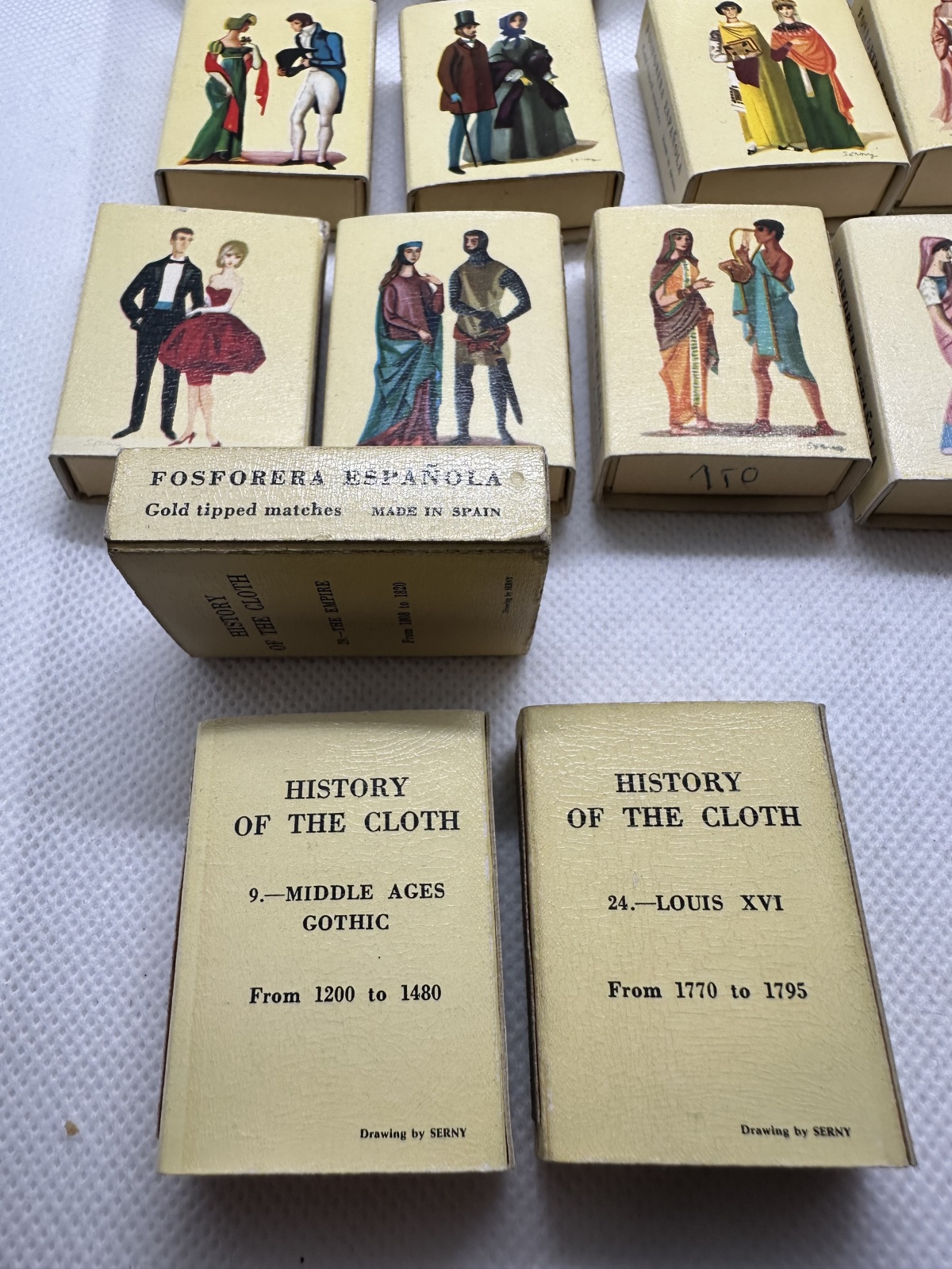 18 Stk. antike spanische Streichholzschachteln Fa. Fosforera