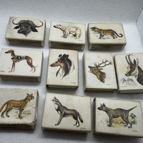 10 Stk. antike spanische Streichholzschachteln Fa. Fosforera