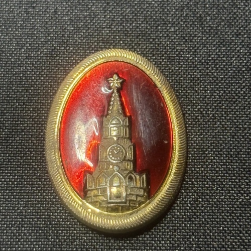 antikes UdSSR-Overlay mit Emaille und Kreml-Türmen