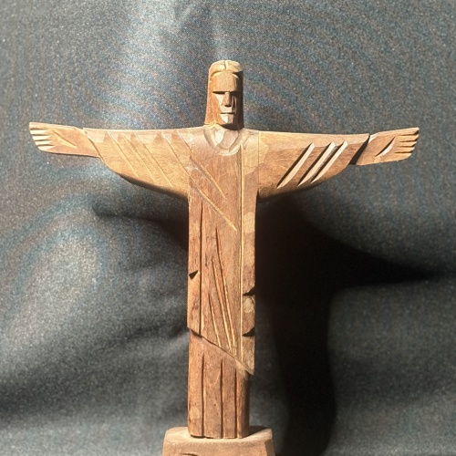 Vintage hölzerne Jesusfigur Rio de Janeiro