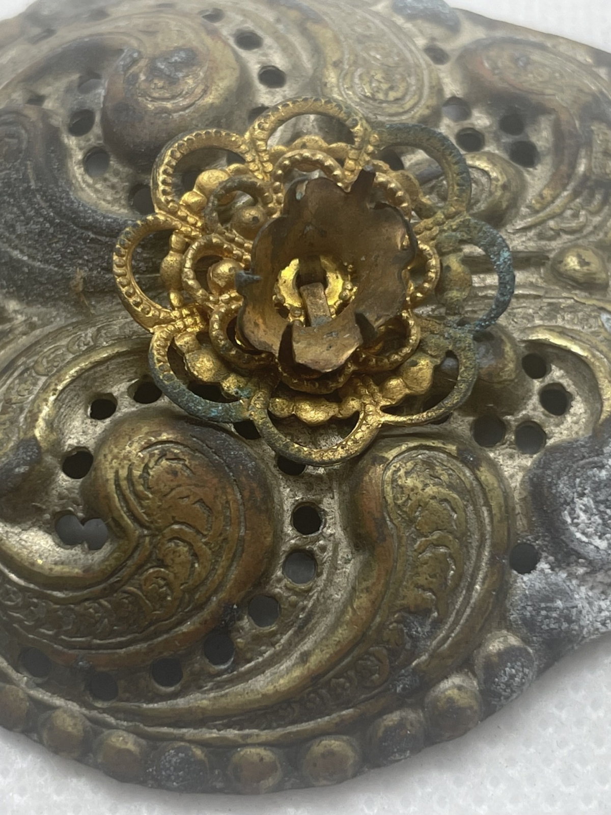 Jugendstil Gürtelschnalle fehlerhaft