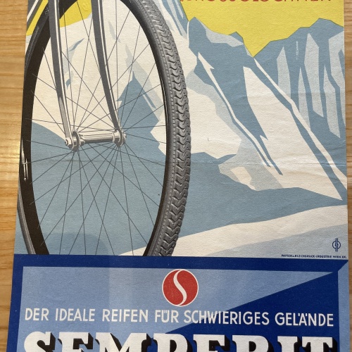 Werbeblatt Semperit Fahrradreifen 30er Jahren