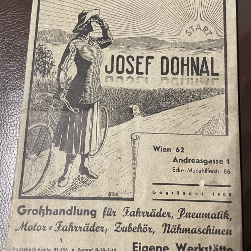 Josef Dohnal Wien Katalog Saison 1939