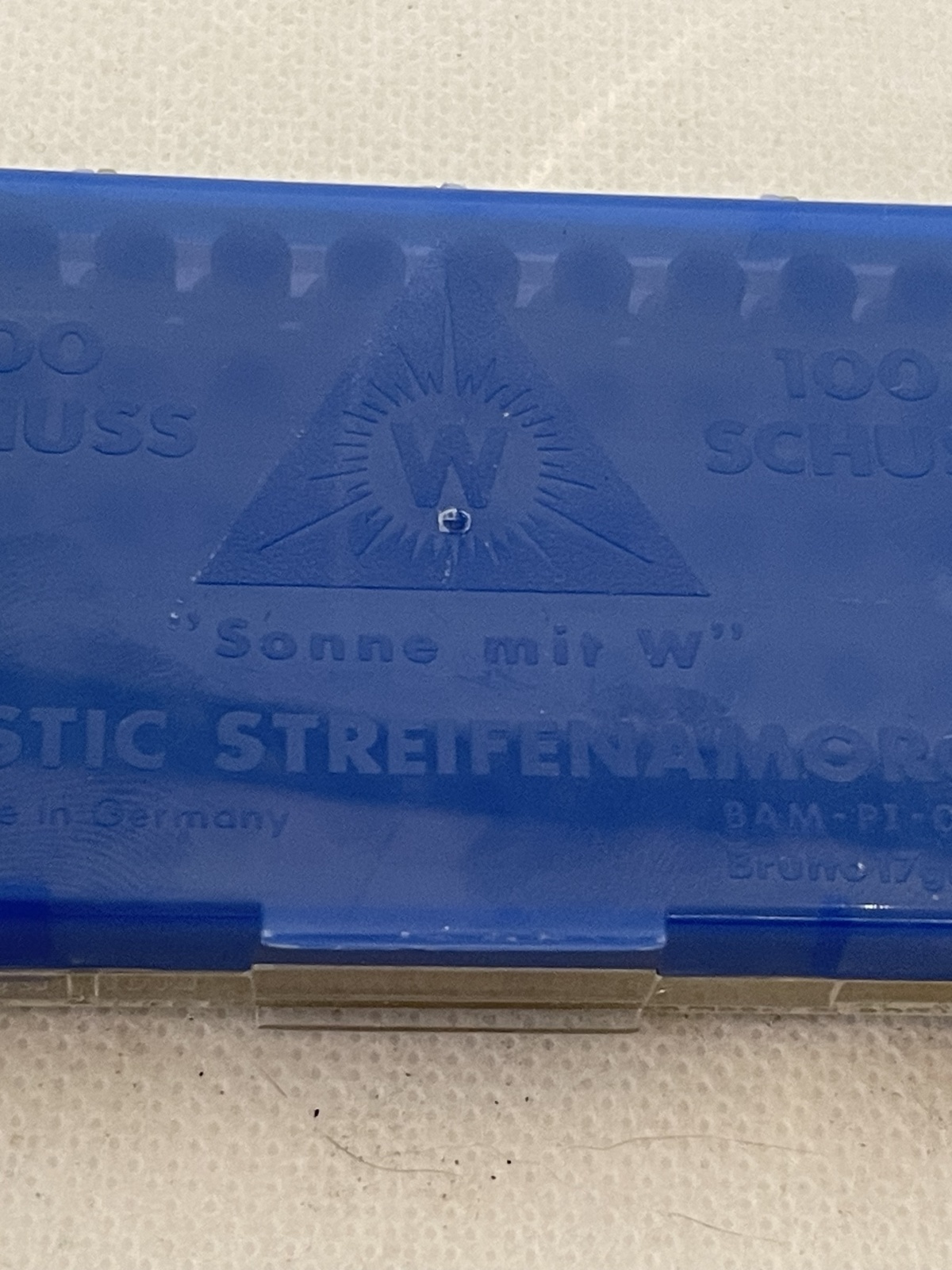 Platzpatronen aus den 60-70er Jahren - Sonne mit W - Made in Germany