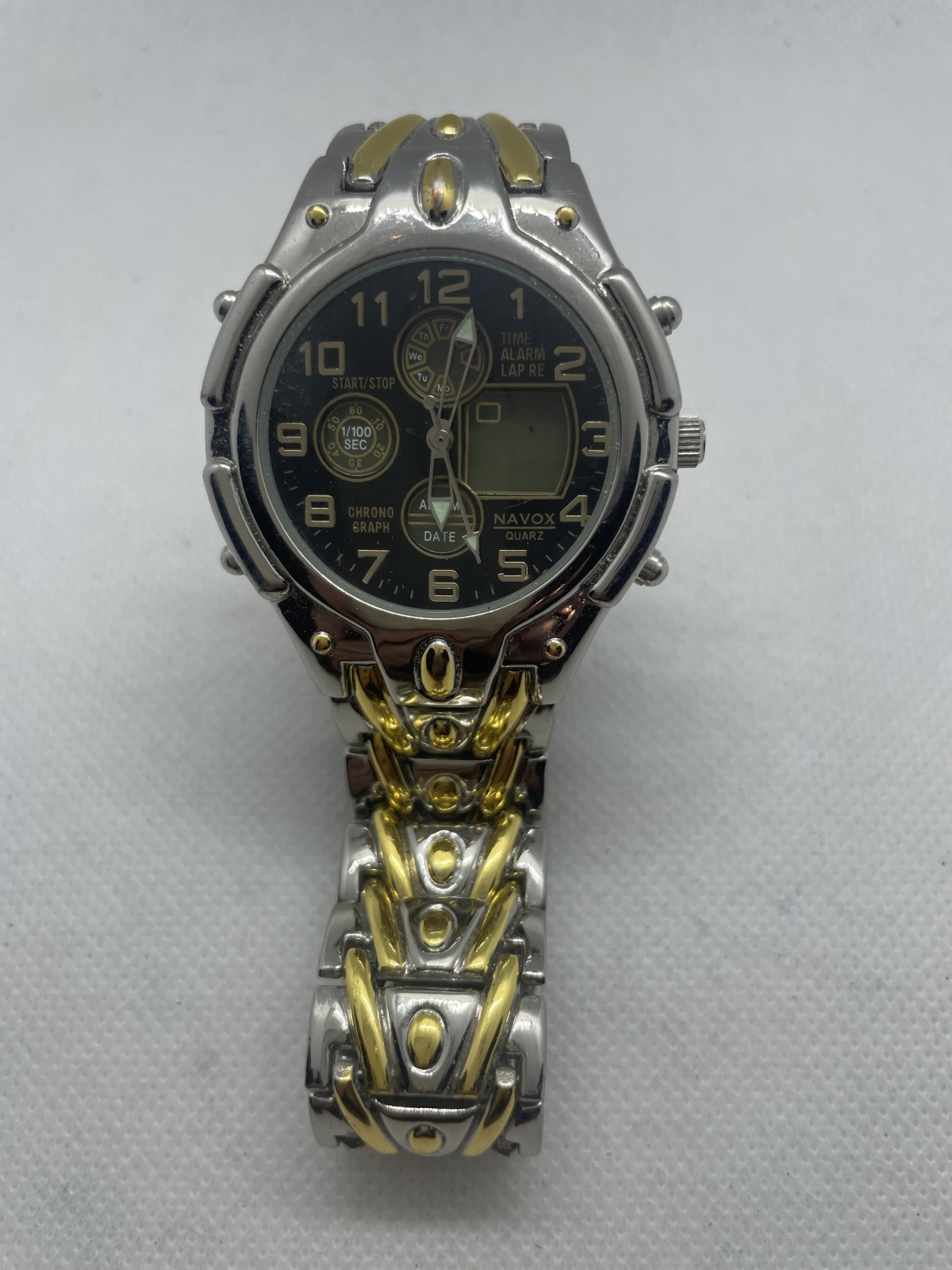 Alte Navox Chronograph Herren Armbanduhr analog und digital