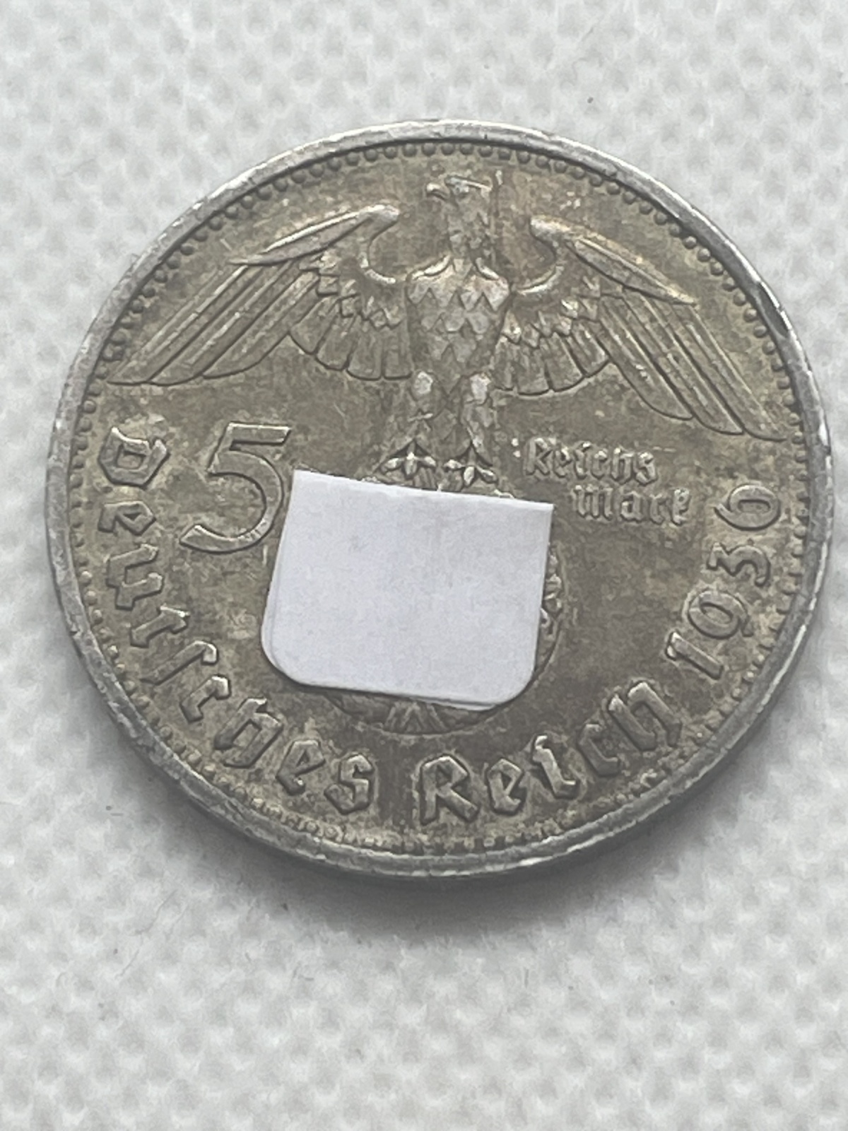 5 Reichsmark 1936 D, Silber, Hindenburg