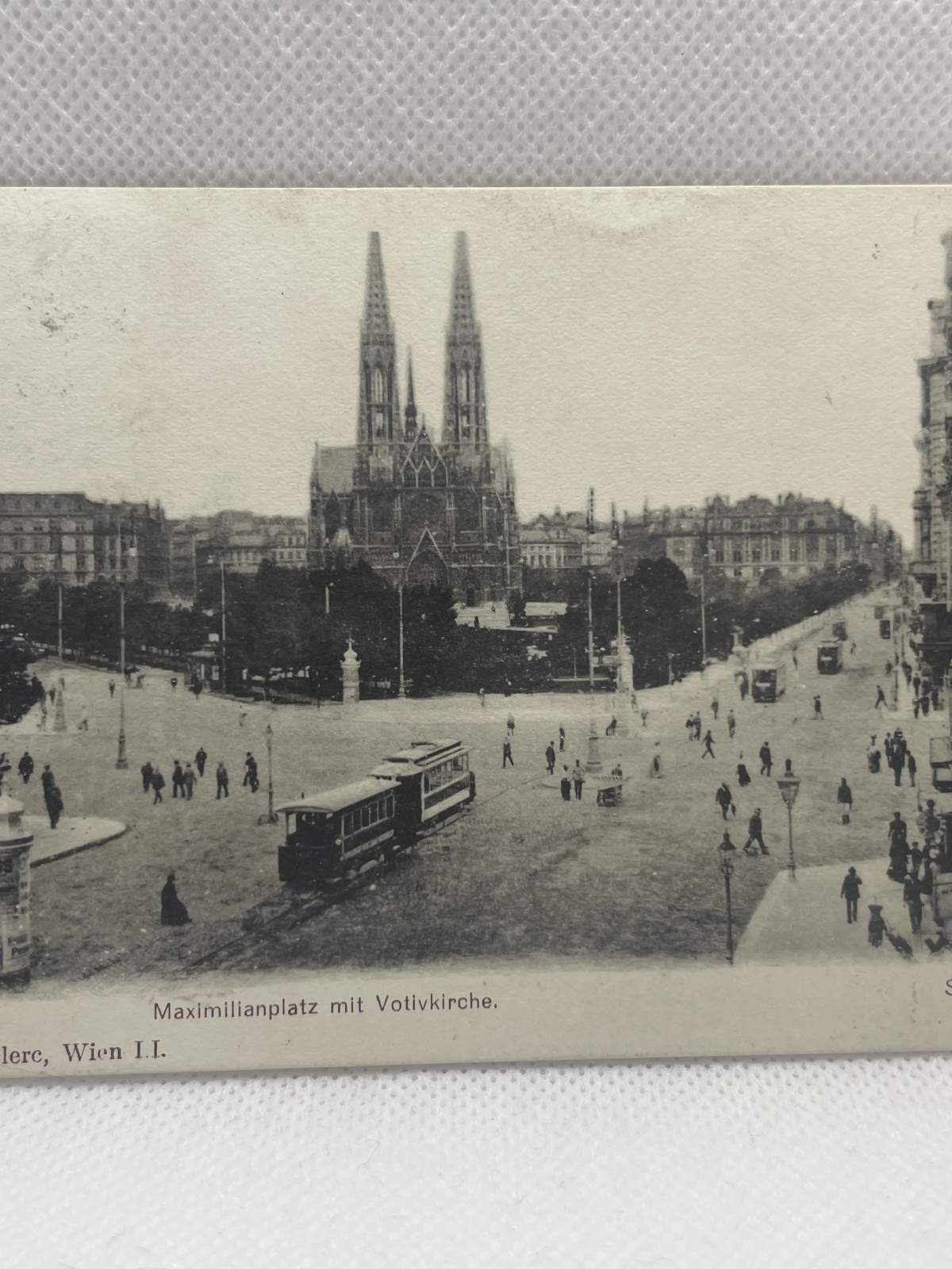 AK Wien Schottengasse Maximilianplatz mit Votivkirche