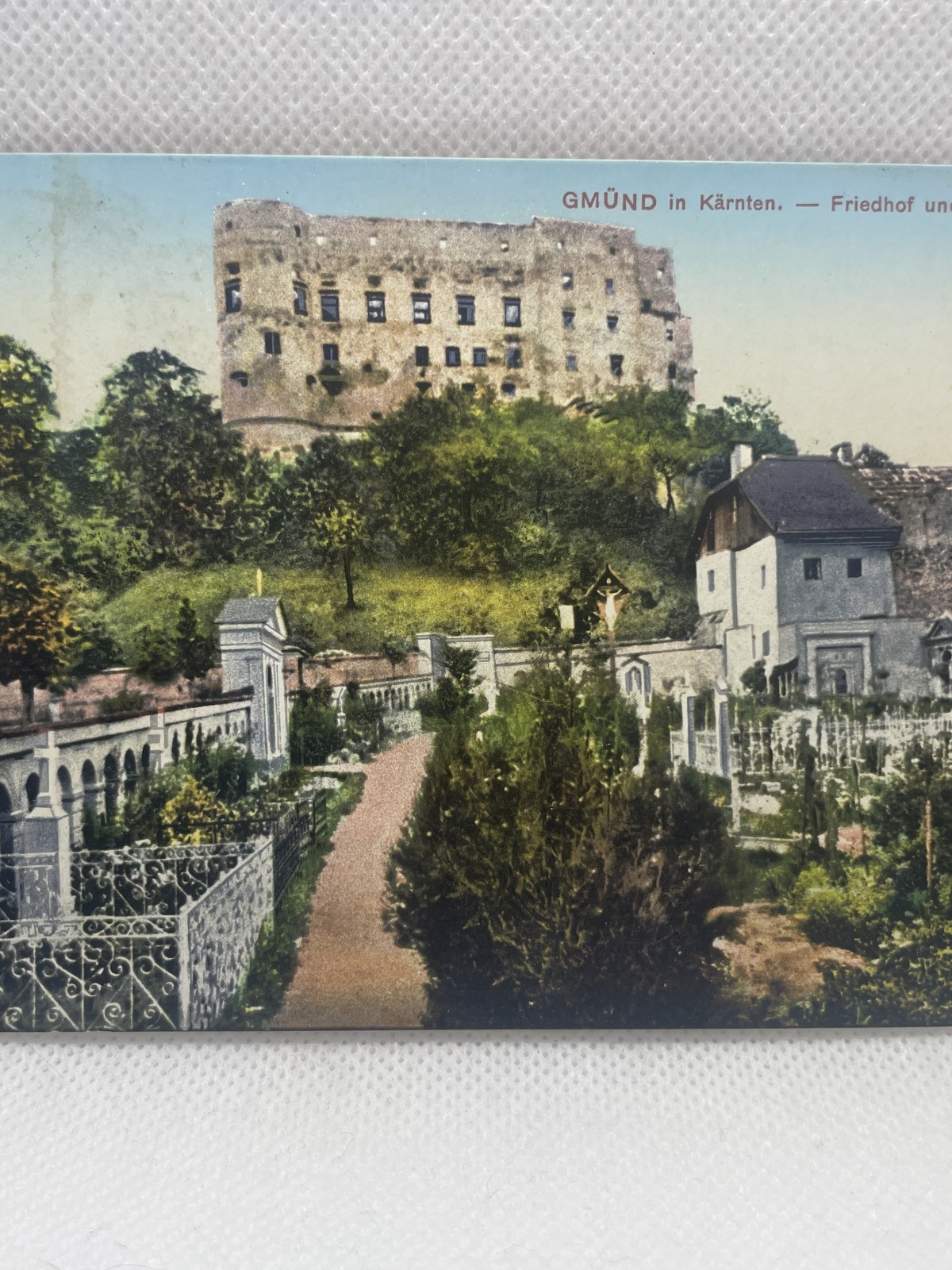 AK Gmünd in Kärnten - Friedhof und altes Schloß