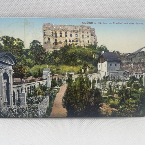 AK Gmünd in Kärnten - Friedhof und altes Schloß