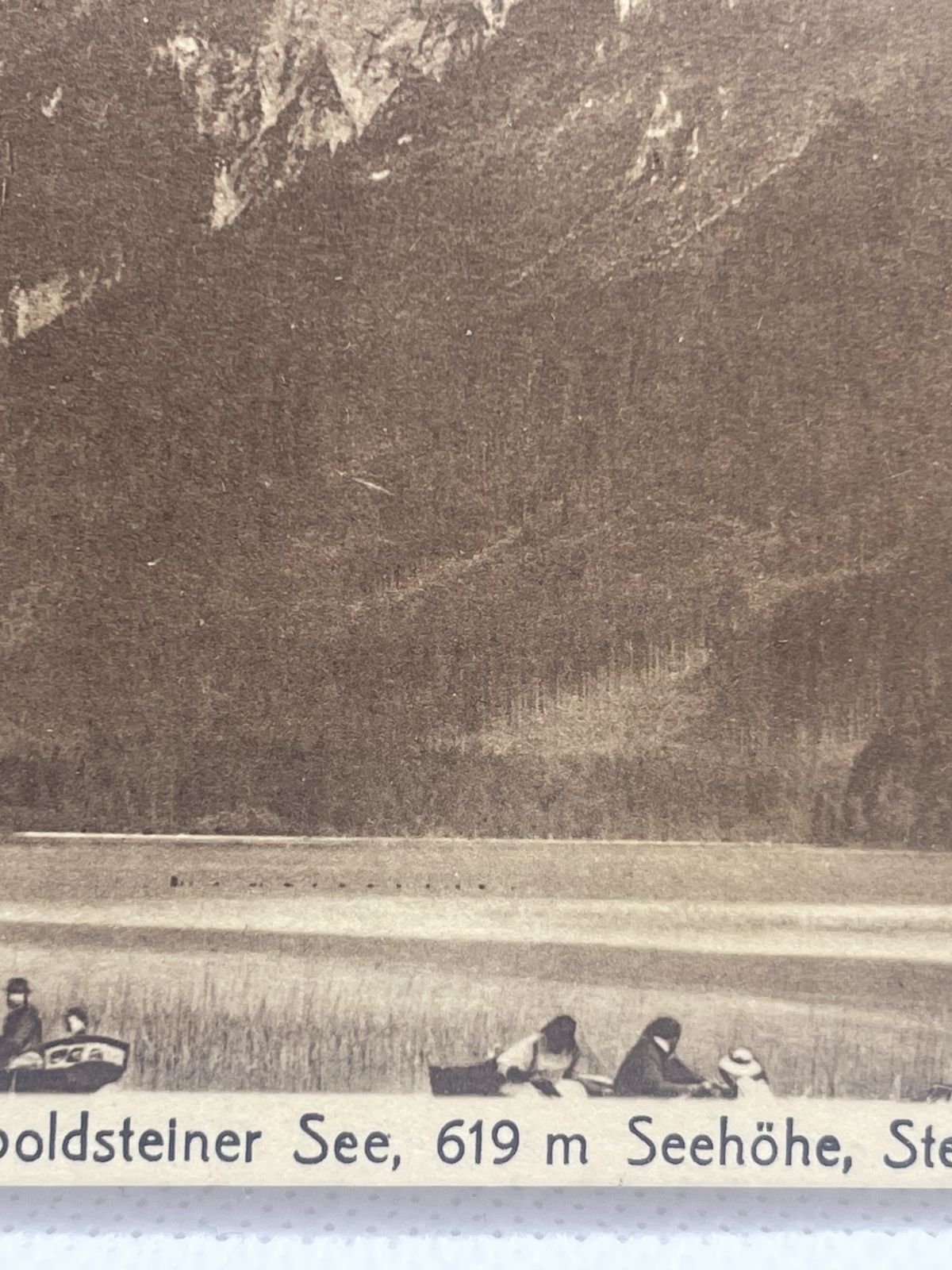 AK Leopoldsteiner See in Eisenerz Stmk., Sonderstempel 1918