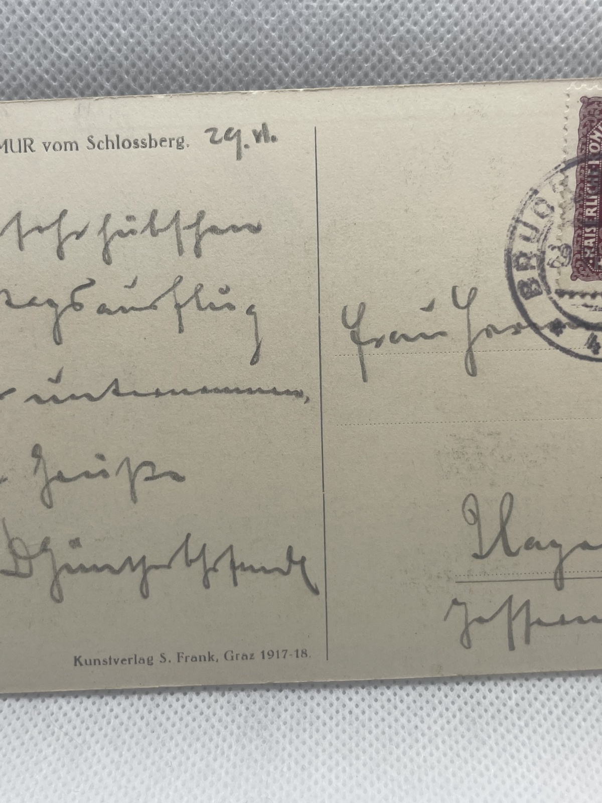 AK Bruck an der Mur vom Schlossberg 1918