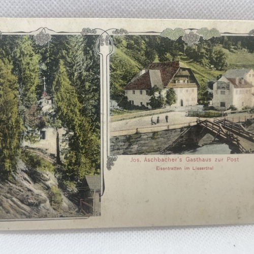 AK Correspondenz-Karte Eisentratten im Lieserthal 1914