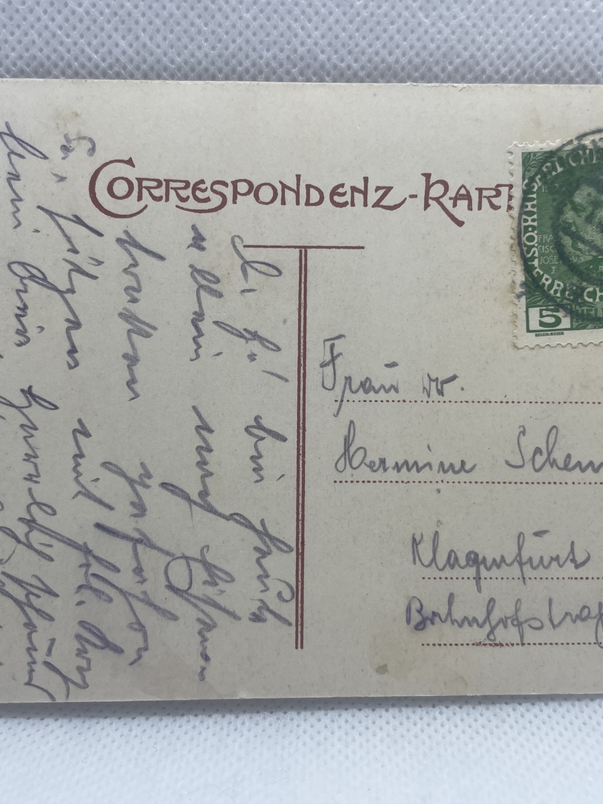 AK Correspondenz-Karte Eisentratten im Lieserthal 1914