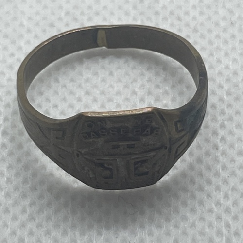 Militaria Ring Maginot Linie "On ne passe pas"