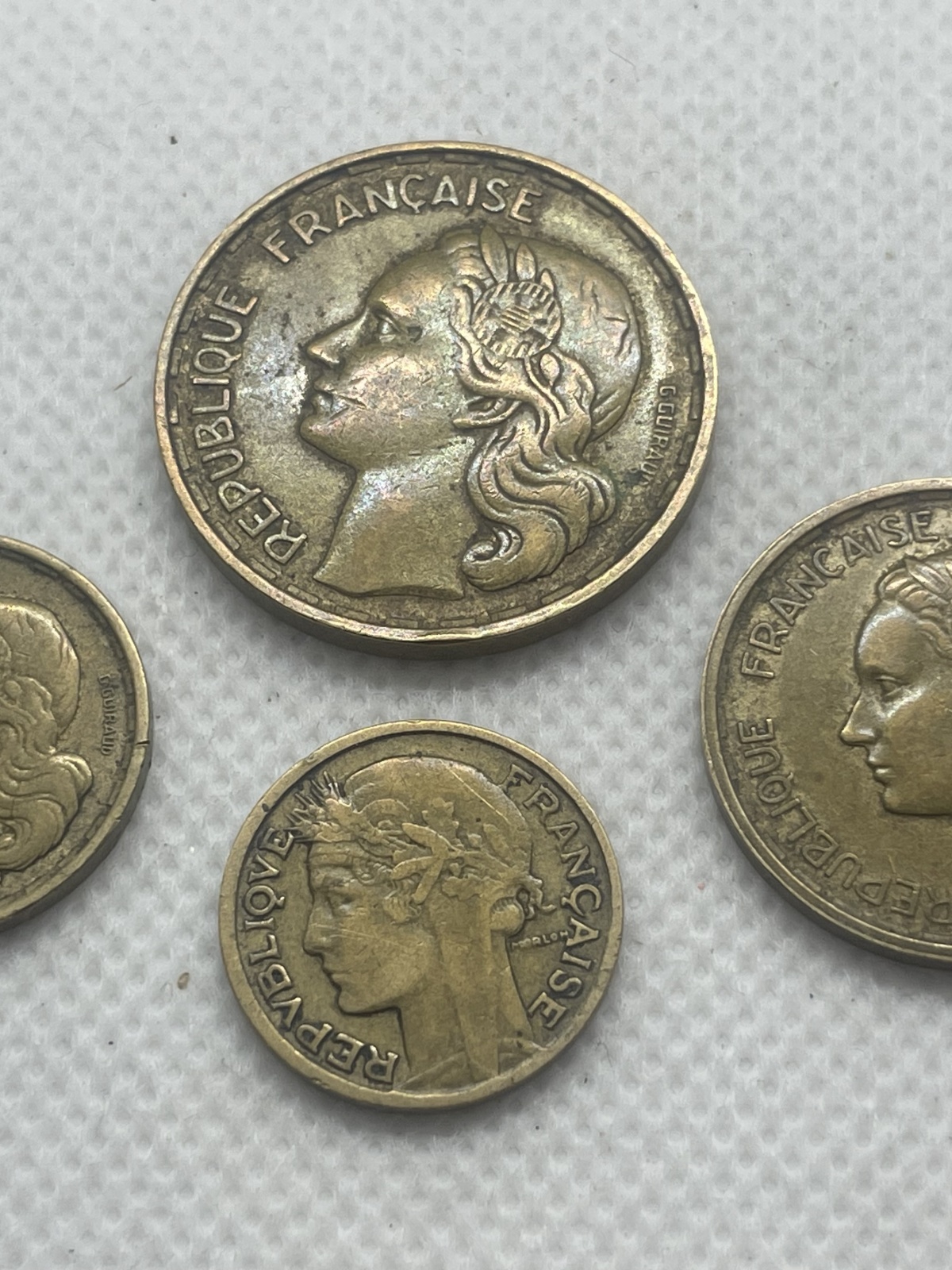 4 alte französische Münzen