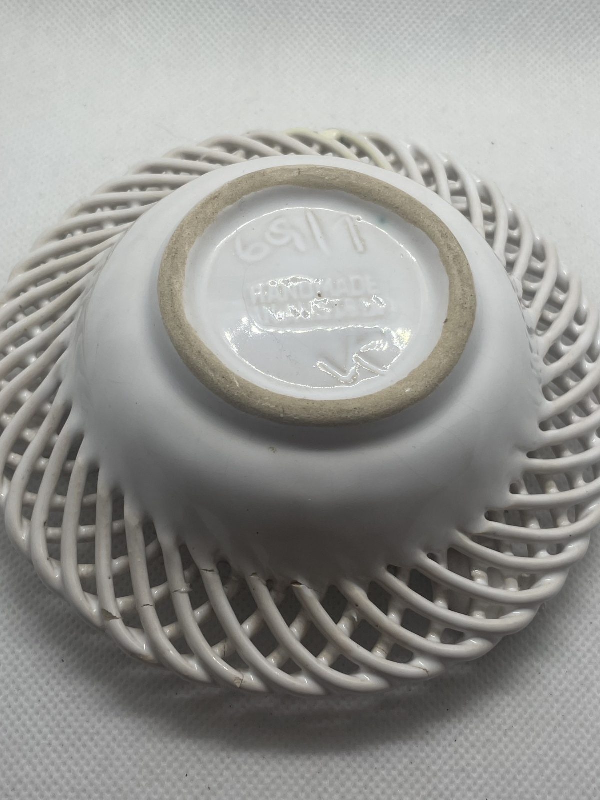 Seltene Mürztaler Keramik - Aschenbecher Flechtkeramik