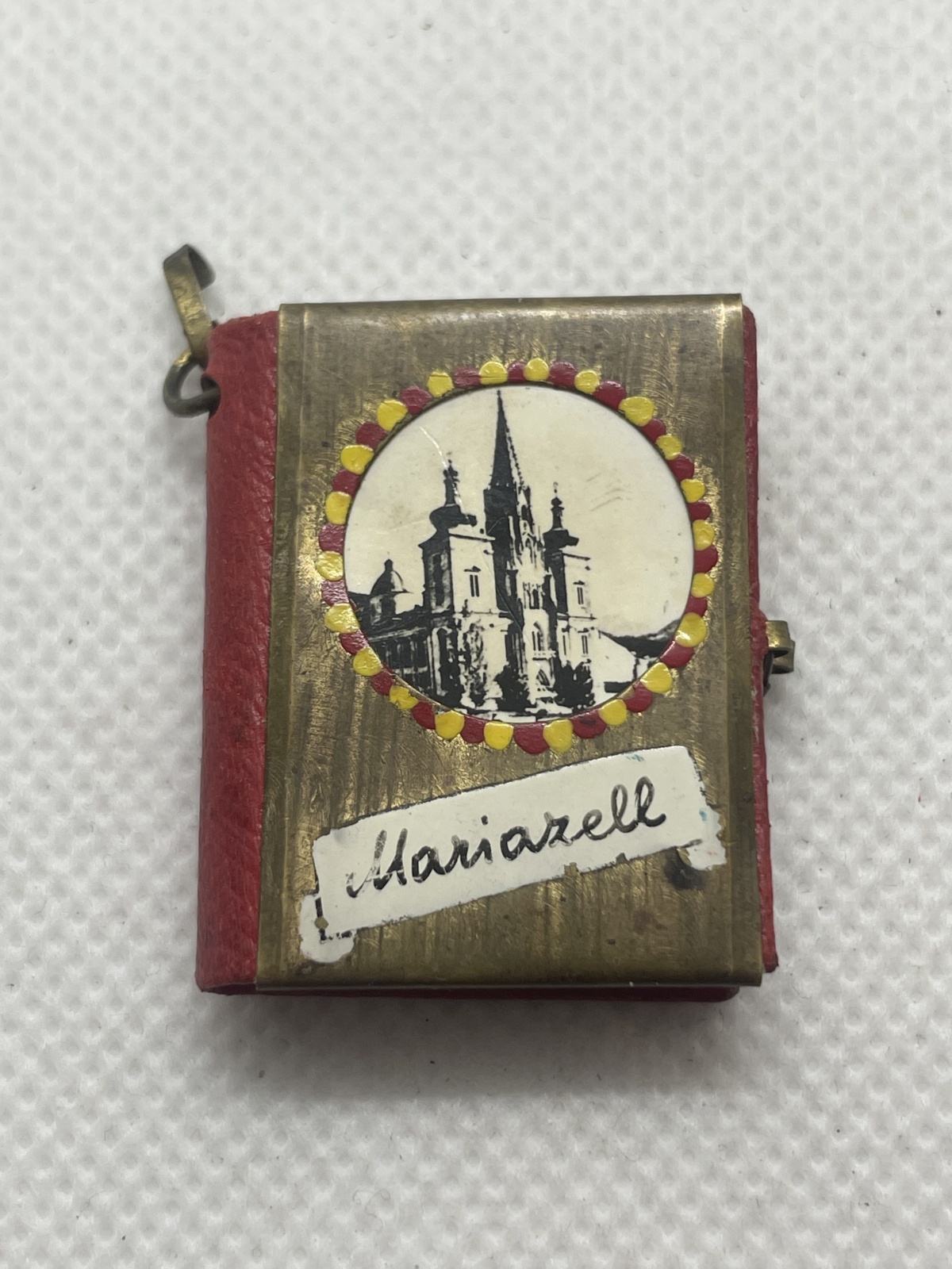 Antikes Religiöses Mariazell Buch Mitbringsel Anhänger mit Bildern