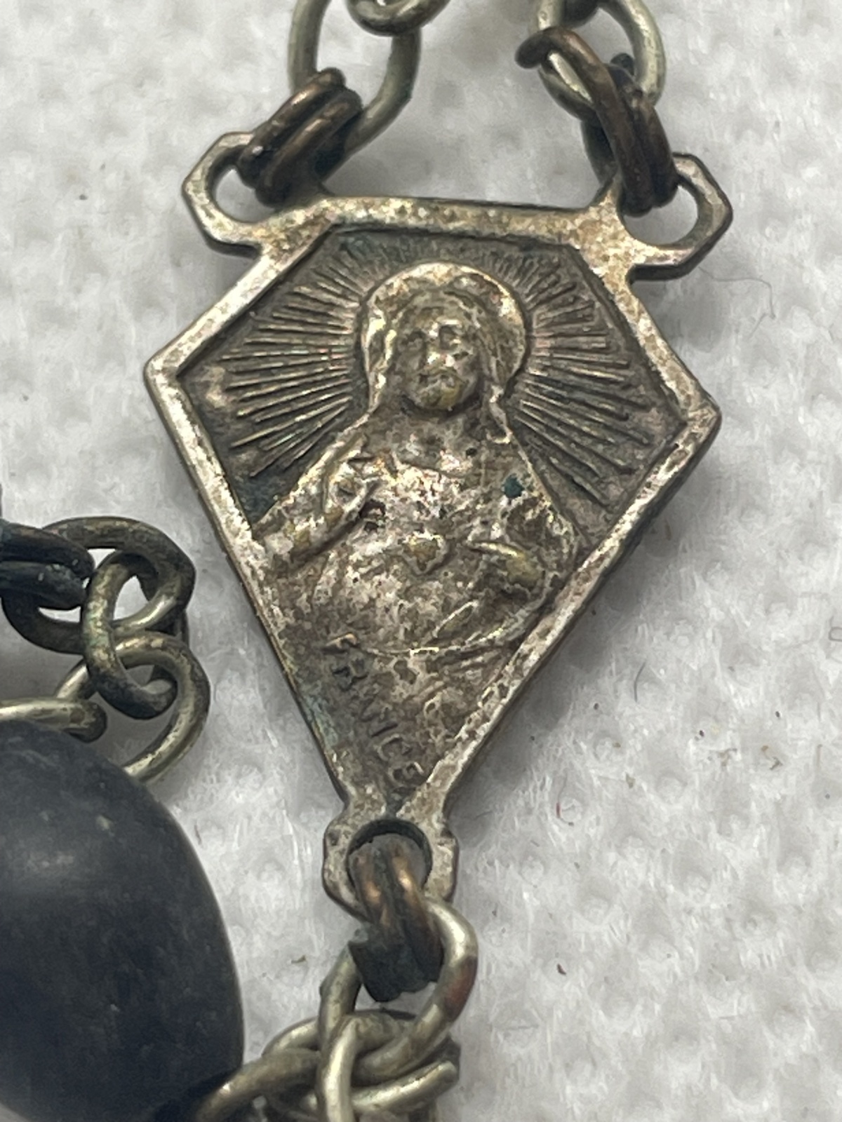 Antiker französischer Rosenkranz mit Zuhang 2.Hälfte 19.Jhdt.