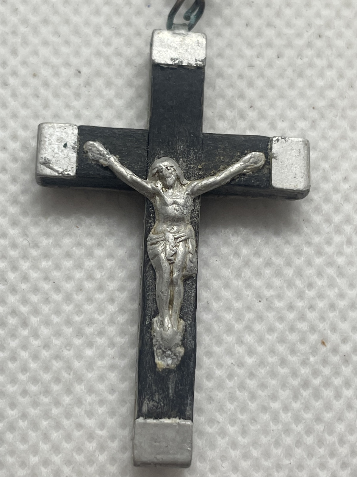 Antiker schwarzer französischer Rosenkranz