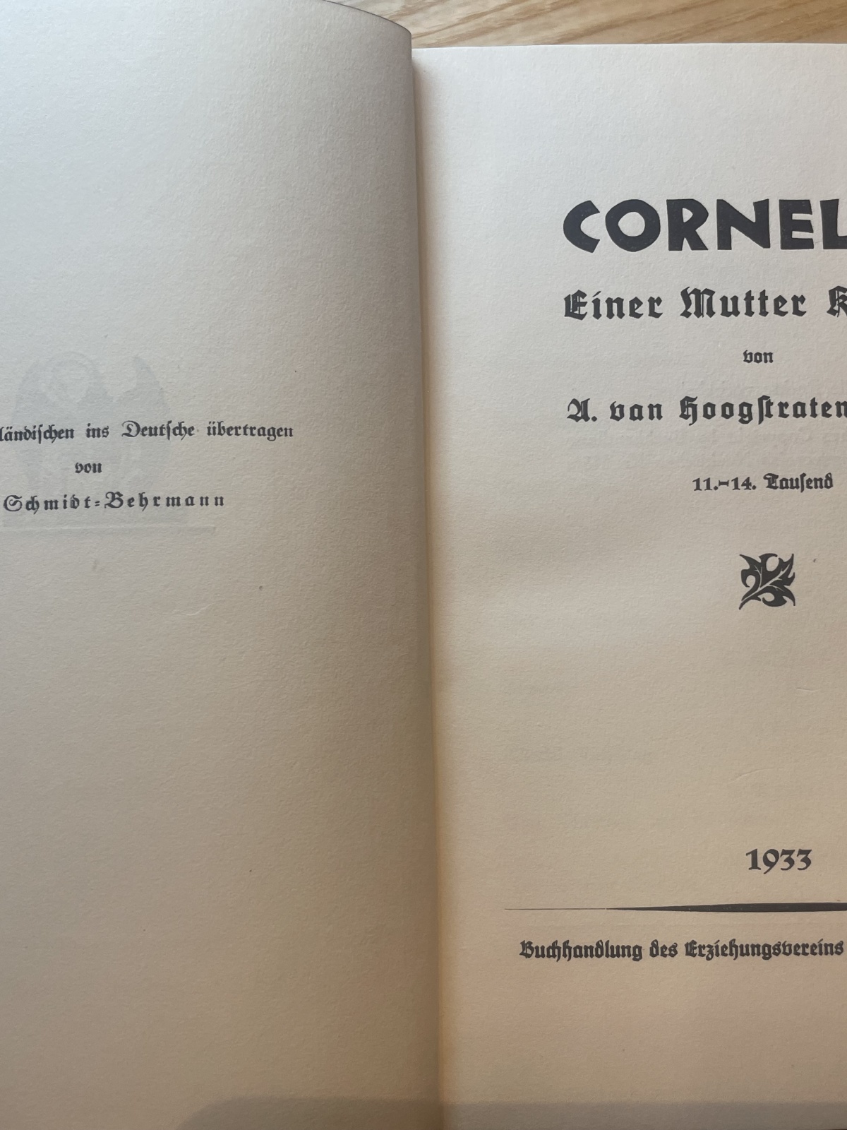 Cornelia - Einer Mutter Kampf - U.van Hoogstraten-Schoch 1933