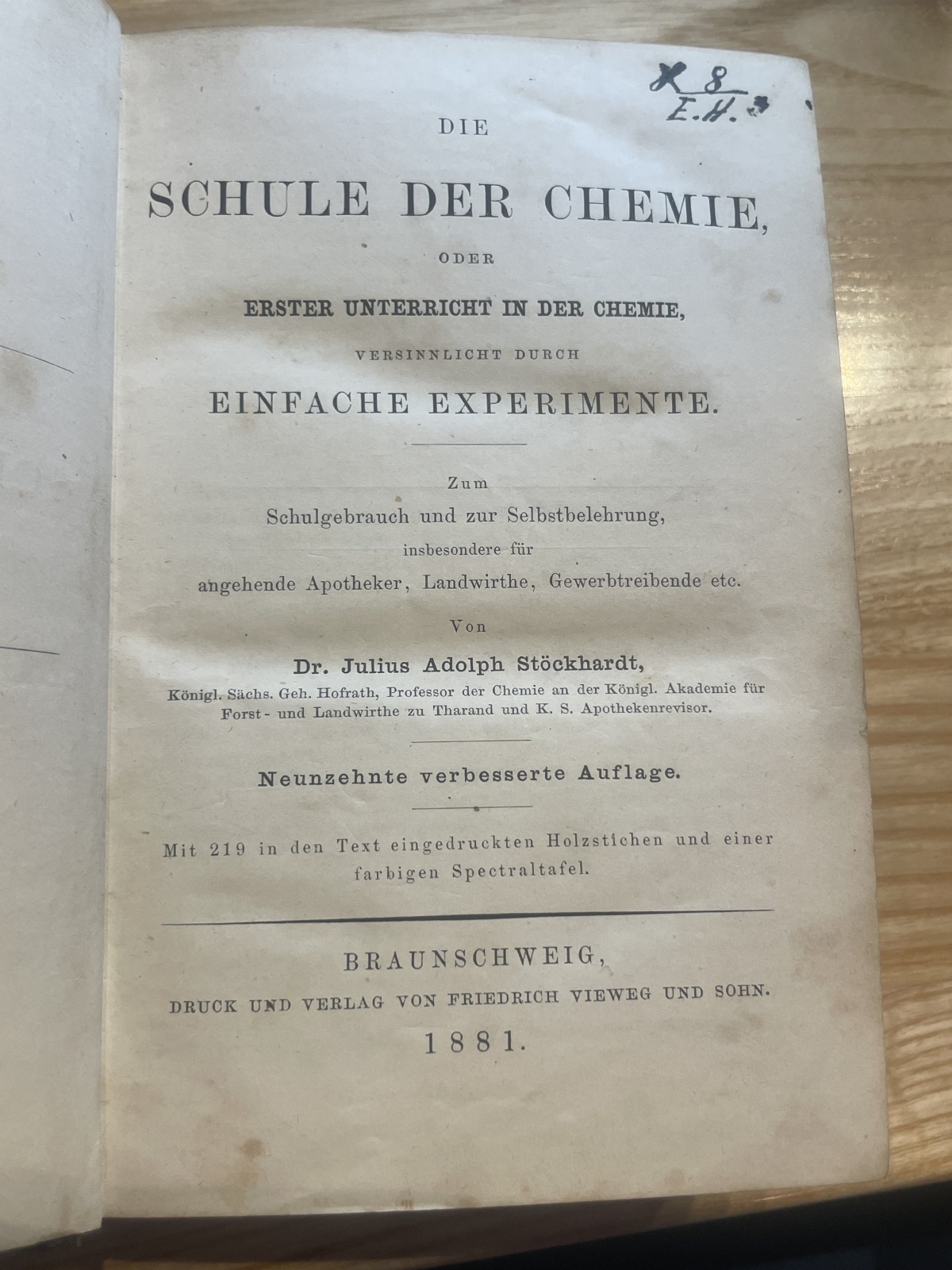 Schule der Chemie - J.A. Stöckhardt 1881