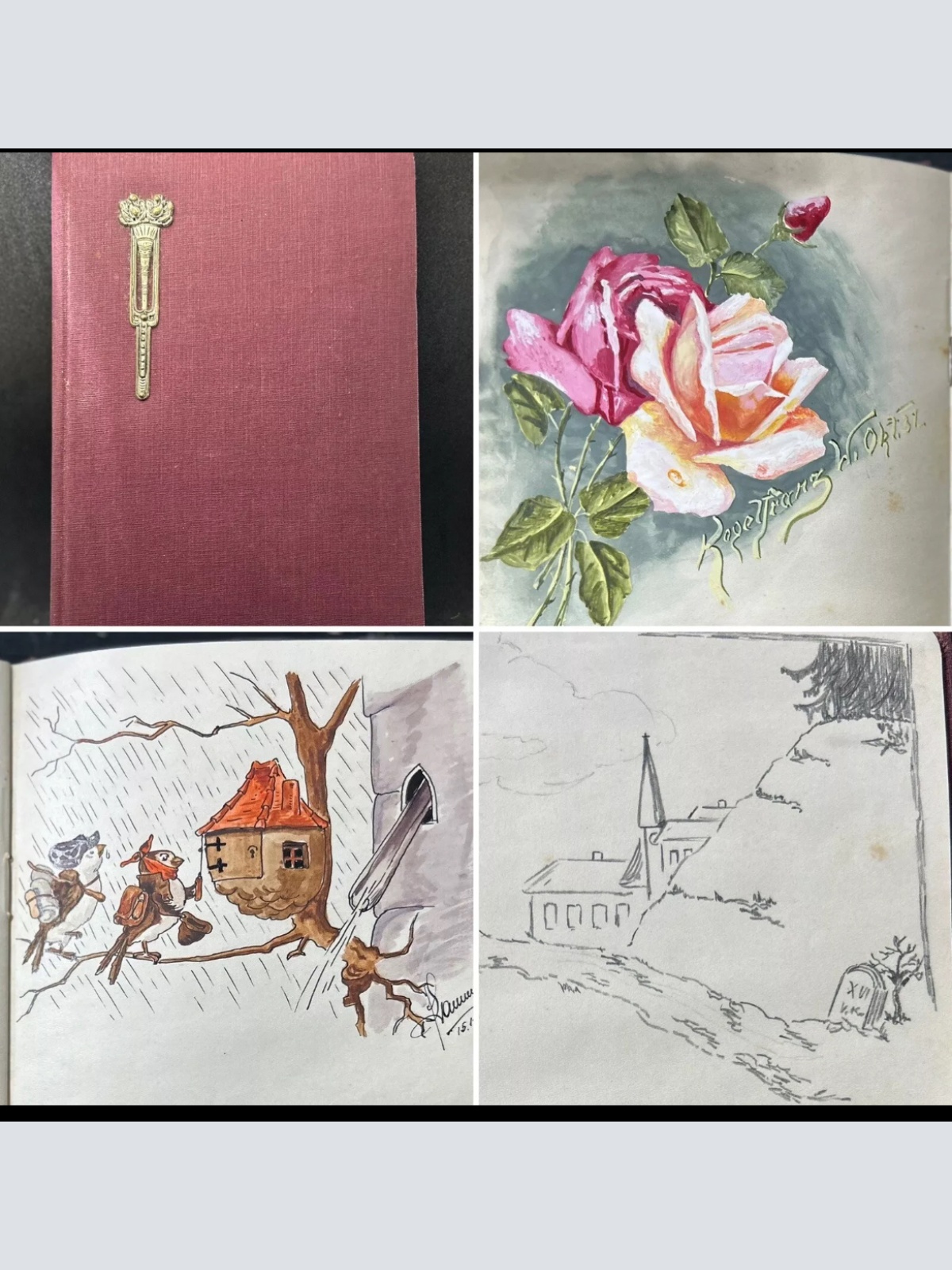 1930“ Persönliches Tagebuch der österreichischen Dichterin und Malerin mit Gedichten und Zeichnungen