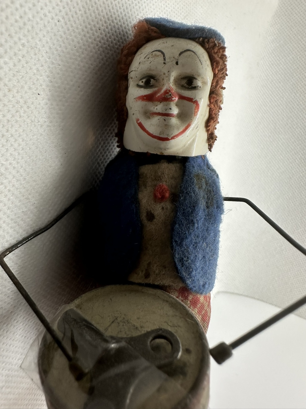 Rarität - Schuco Clown mit Trommel - Arme fehlen