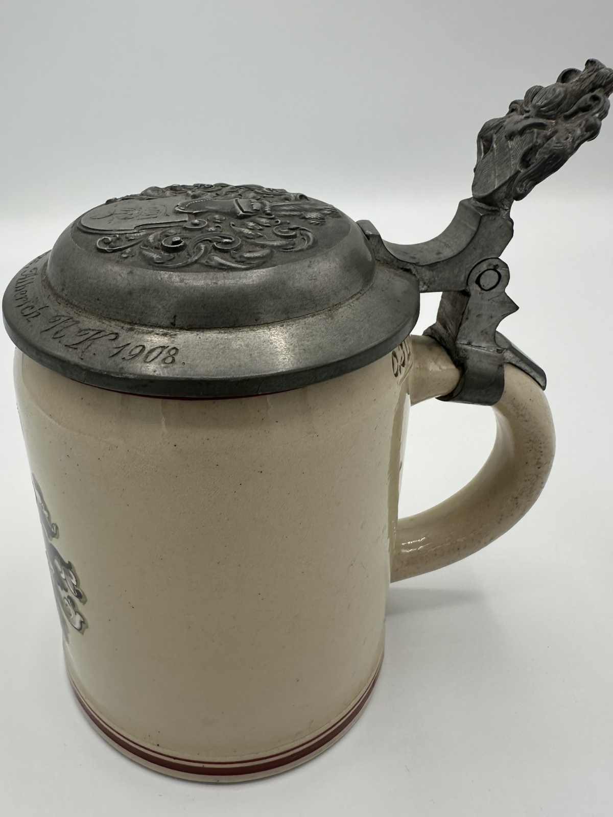 Wunderschöner Studentenkrug von 1908