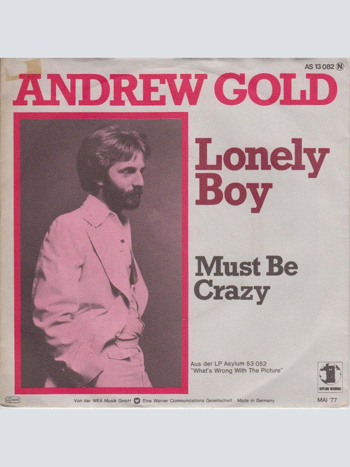 SINGLE / Andrew Gold ‎– Lonely Boy