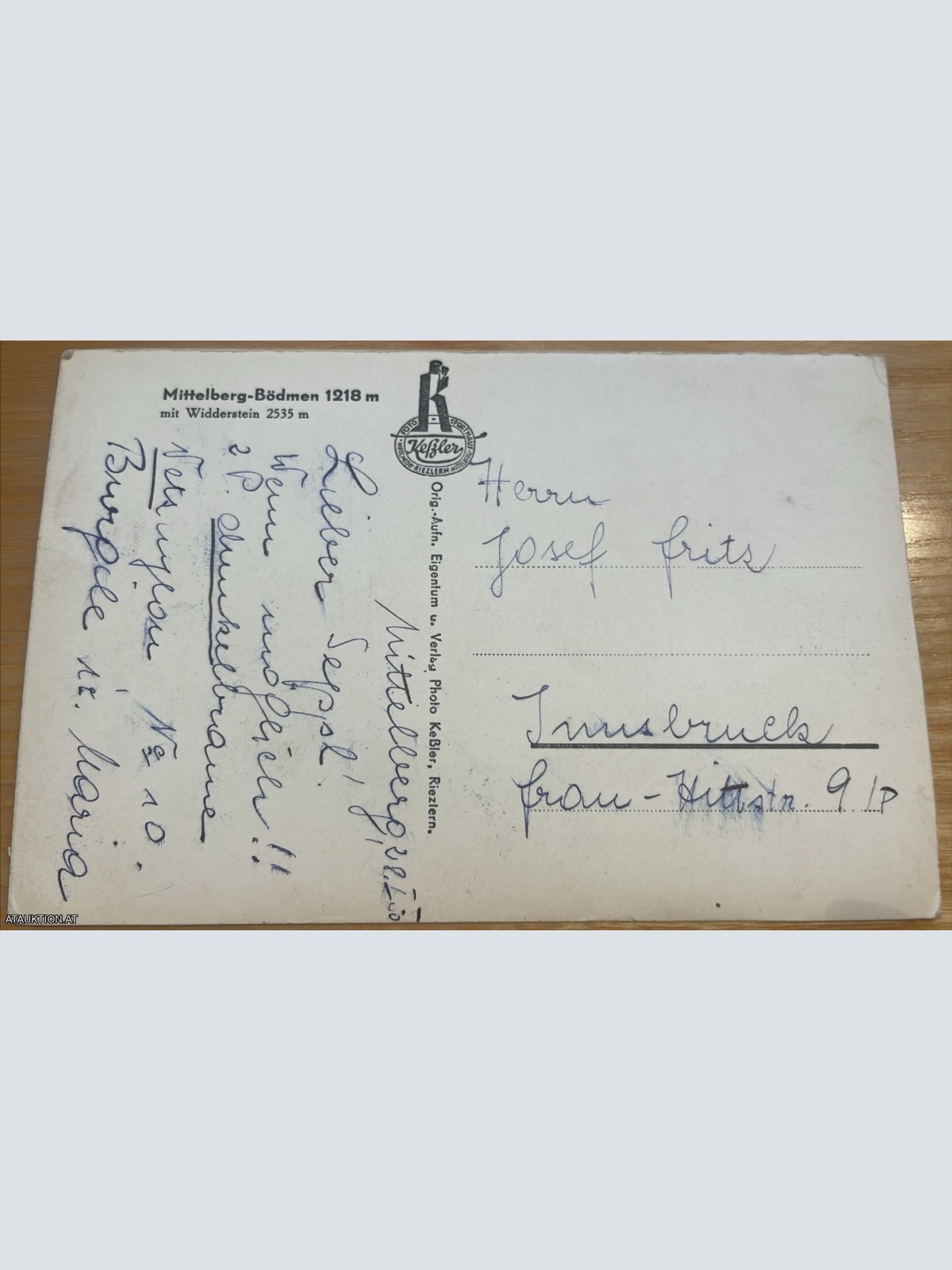 AK Mittelberg-Büdmen mit Widderstein