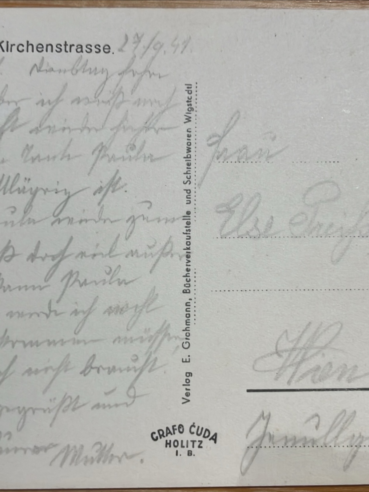 AK Wigstadtl - Neuen Kirchenstrasse