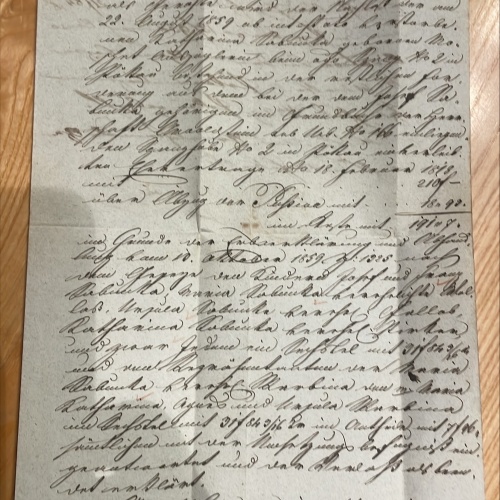 Altes Dokument von 1859