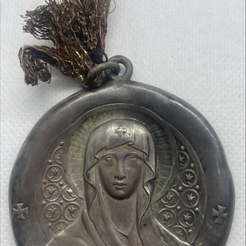 Antike Medaille Virgo Fidelis