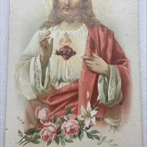 Antikes Andachtsbild Herz Jesu Kirche in Ludwigsthal