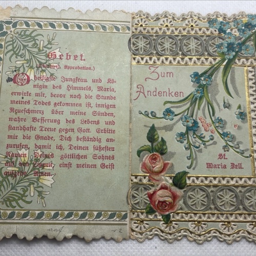 Antikes Falt-Andachtsbild St. Maria Zell