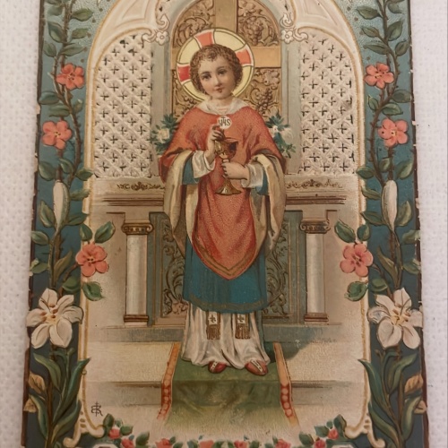 Antikes Andachtsbild Kommt und esset mein Brot