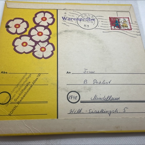 Single als Warenprobe per Post verschickt 1965