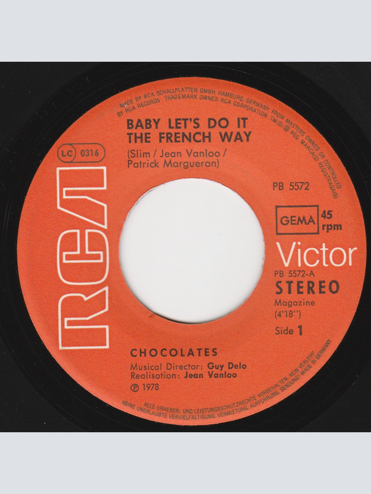 Vinyl / Chocolates* - Baby Let's Do It The French Way