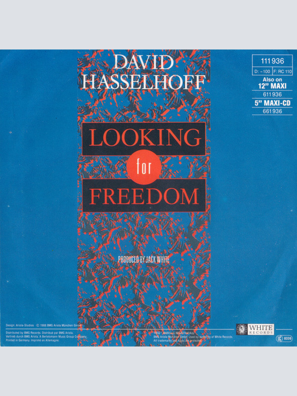 Vinyl / David Hasselhoff - Looking For Freedom