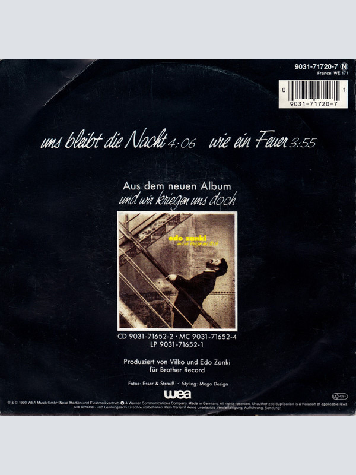 Vinyl / Edo Zanki - Uns Bleibt Die Nacht