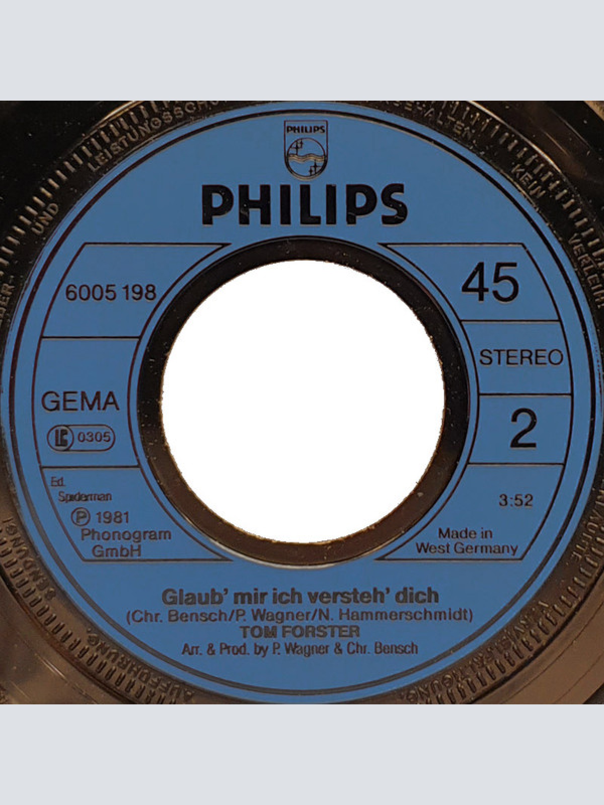 Vinyl / Tom Forster (4) - Abgehaun