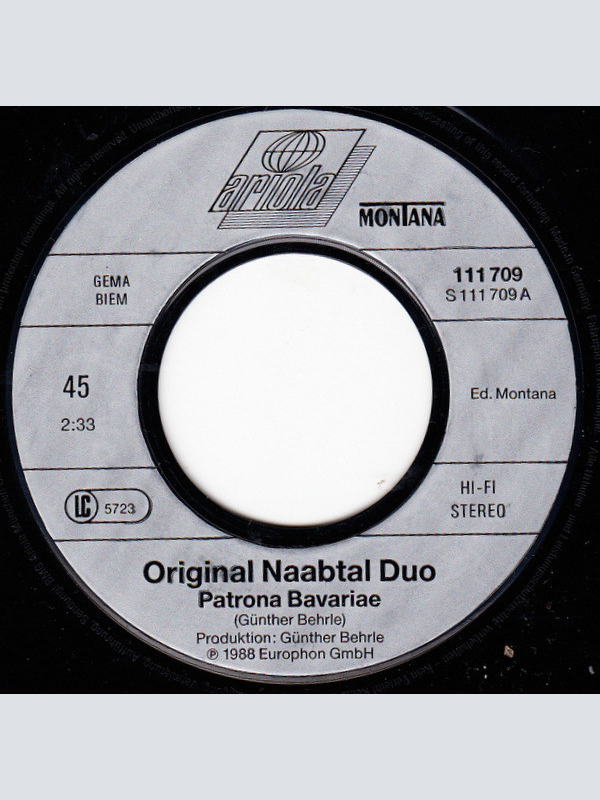 Vinyl / Original Naabtal Duo - Patrona Bavariae