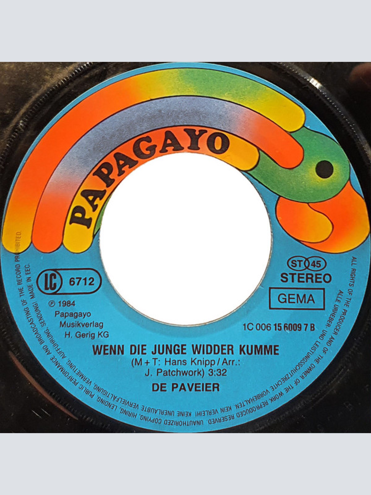 Vinyl / De Paveier* - Ich Han De Musik Bestellt